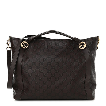 Gucci Guccissima Medium Miss GG Top Handle Bag Dark Brown 1 of 12