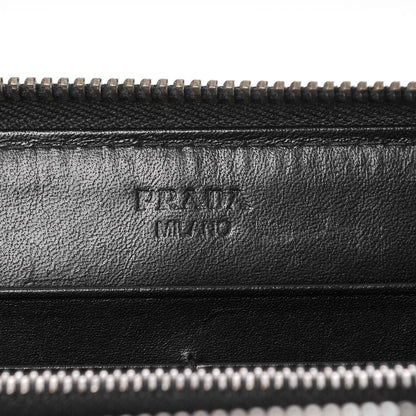 Prada Spazzolato Studded Zip Around Wallet Black 6 of 10