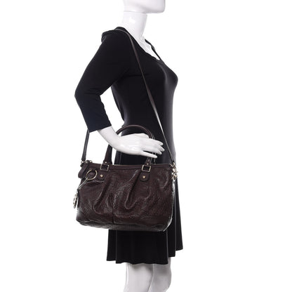 Gucci Guccissima Medium Sukey Top Handle Bag Dark Brown 2 of 12