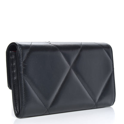 Chanel Lambskin Quilted Chanel 19 Flap Wallet Black 3 of 8