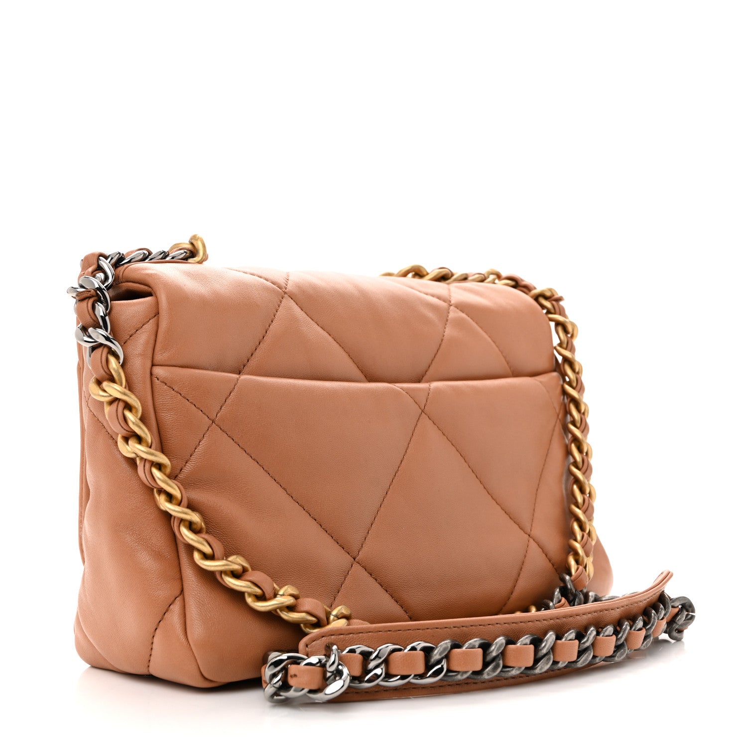 Chanel Lambskin Quilted Medium Chanel 19 Flap Brown 3 of 10