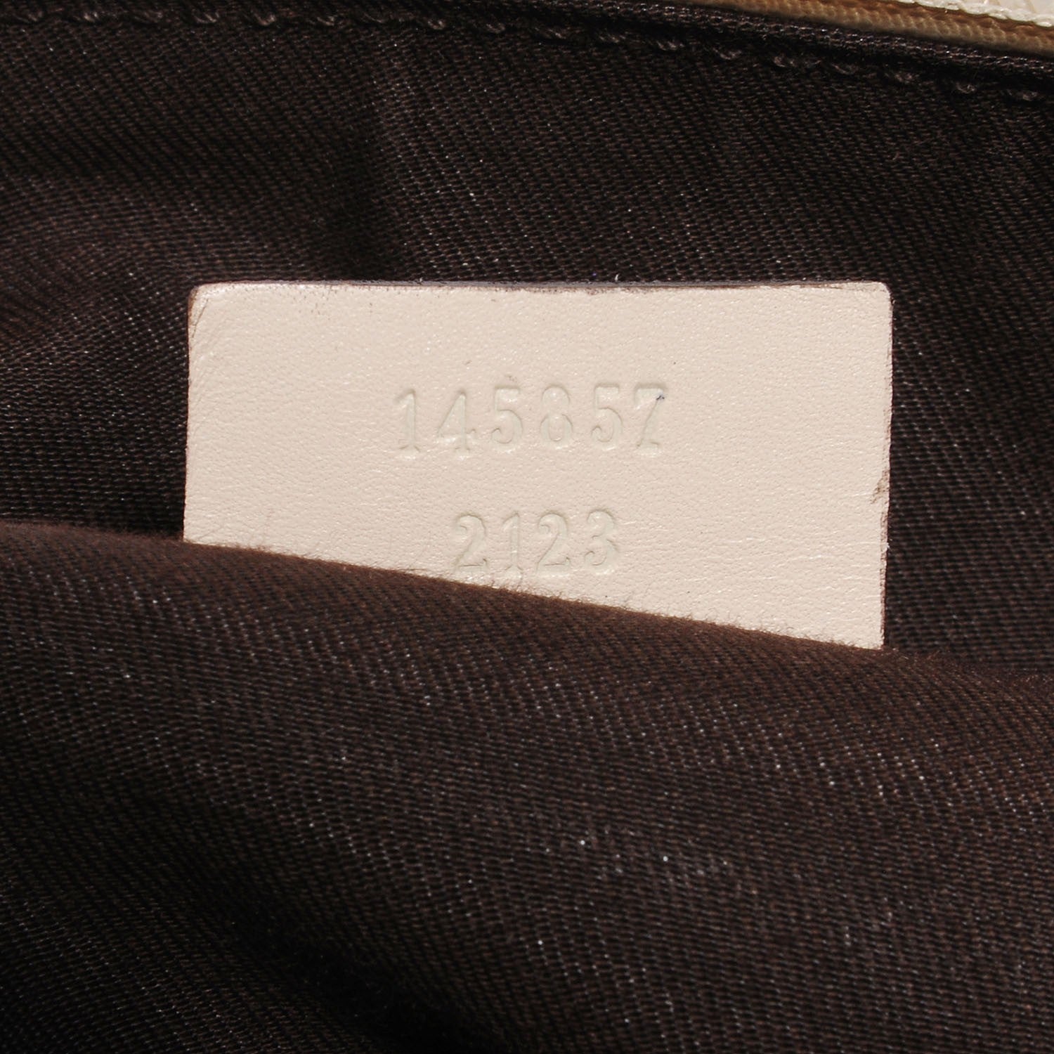 Gucci Monogram Calfskin Perforated Medium Flat Messenger Bag Off White 7 of 7
