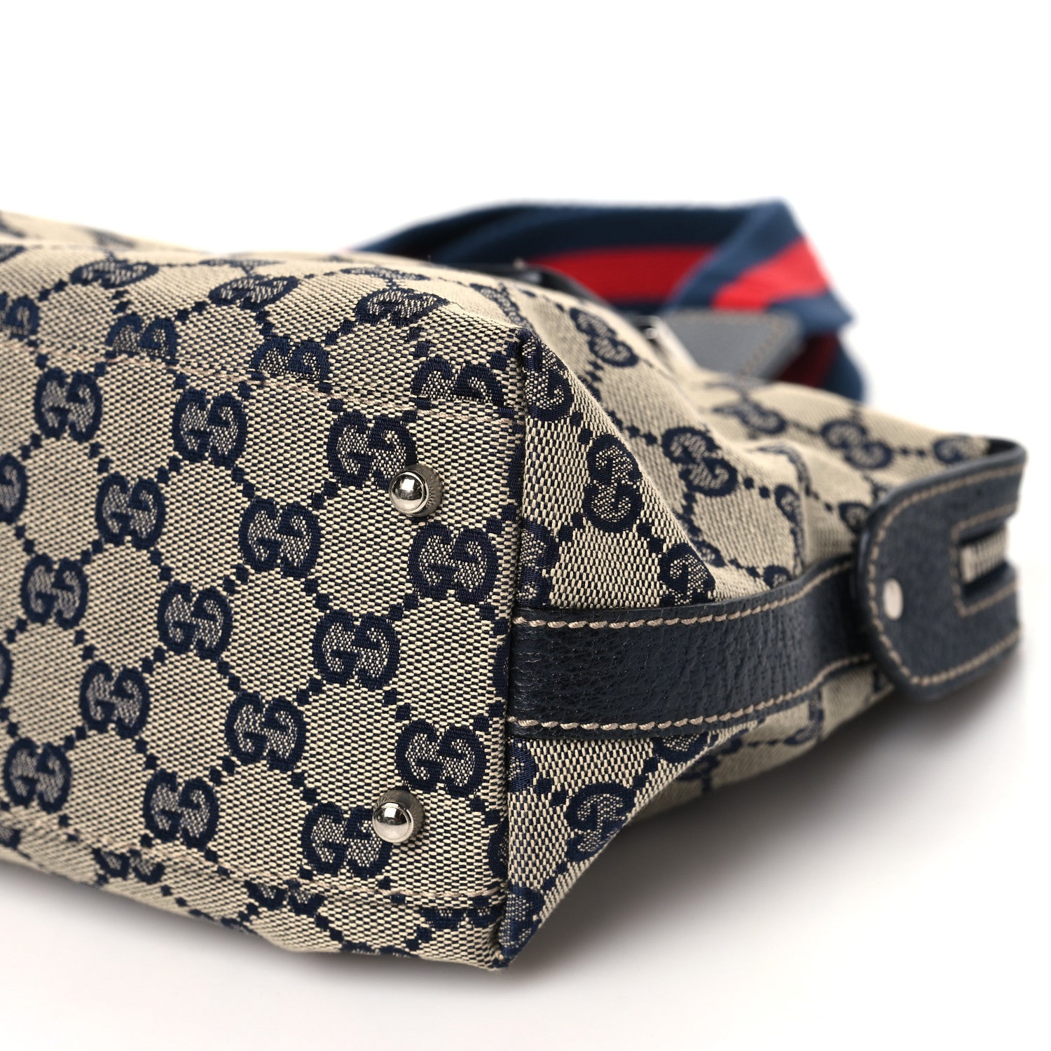 Gucci GG Monogram Web Pop Tote Navy 10 of 10
