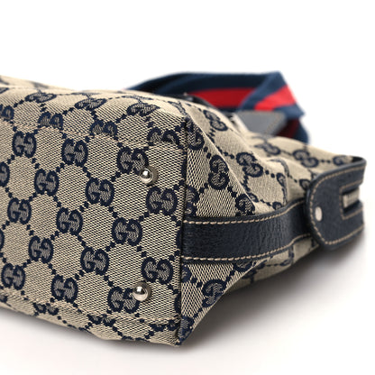 Gucci GG Monogram Web Pop Tote Navy 10 of 10