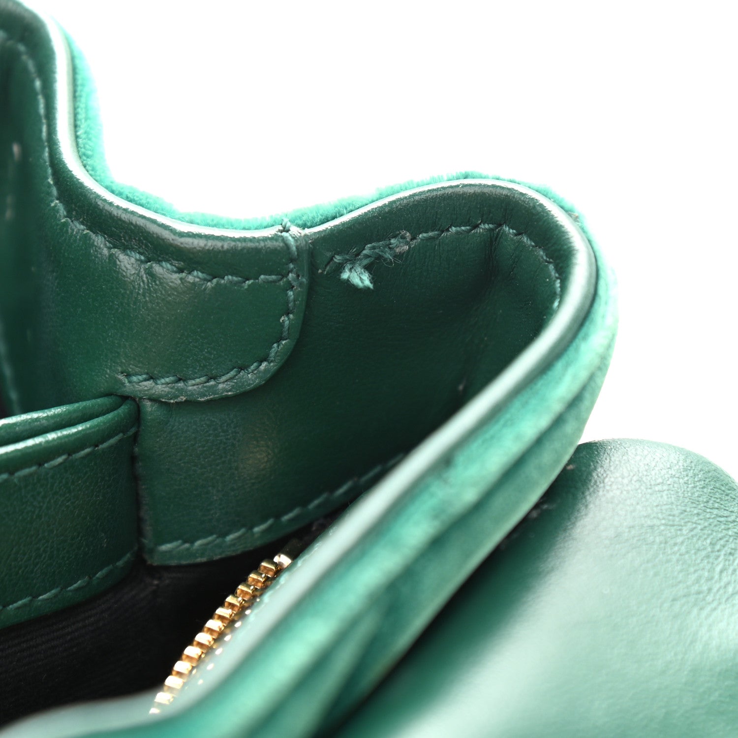 Saint Laurent Velvet Y Quilted Monogram Toy Loulou Chain Satchel Green 10 of 13