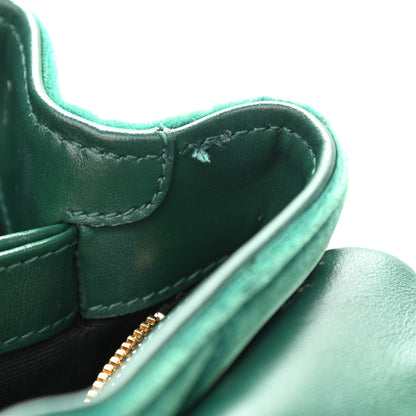 Saint Laurent Velvet Y Quilted Monogram Toy Loulou Chain Satchel Green 10 of 13