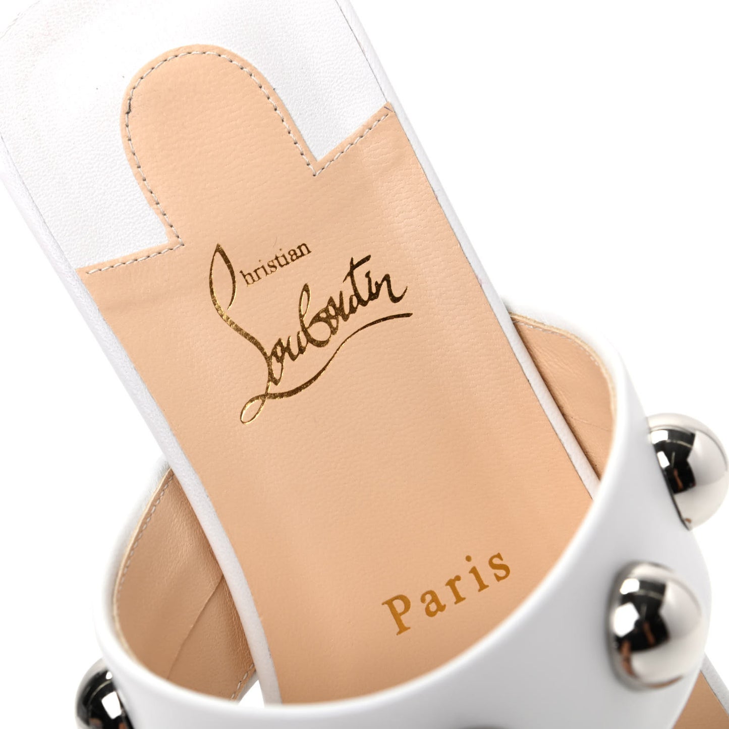 Nappa Simple Bille Slide Sandals 38.5 White