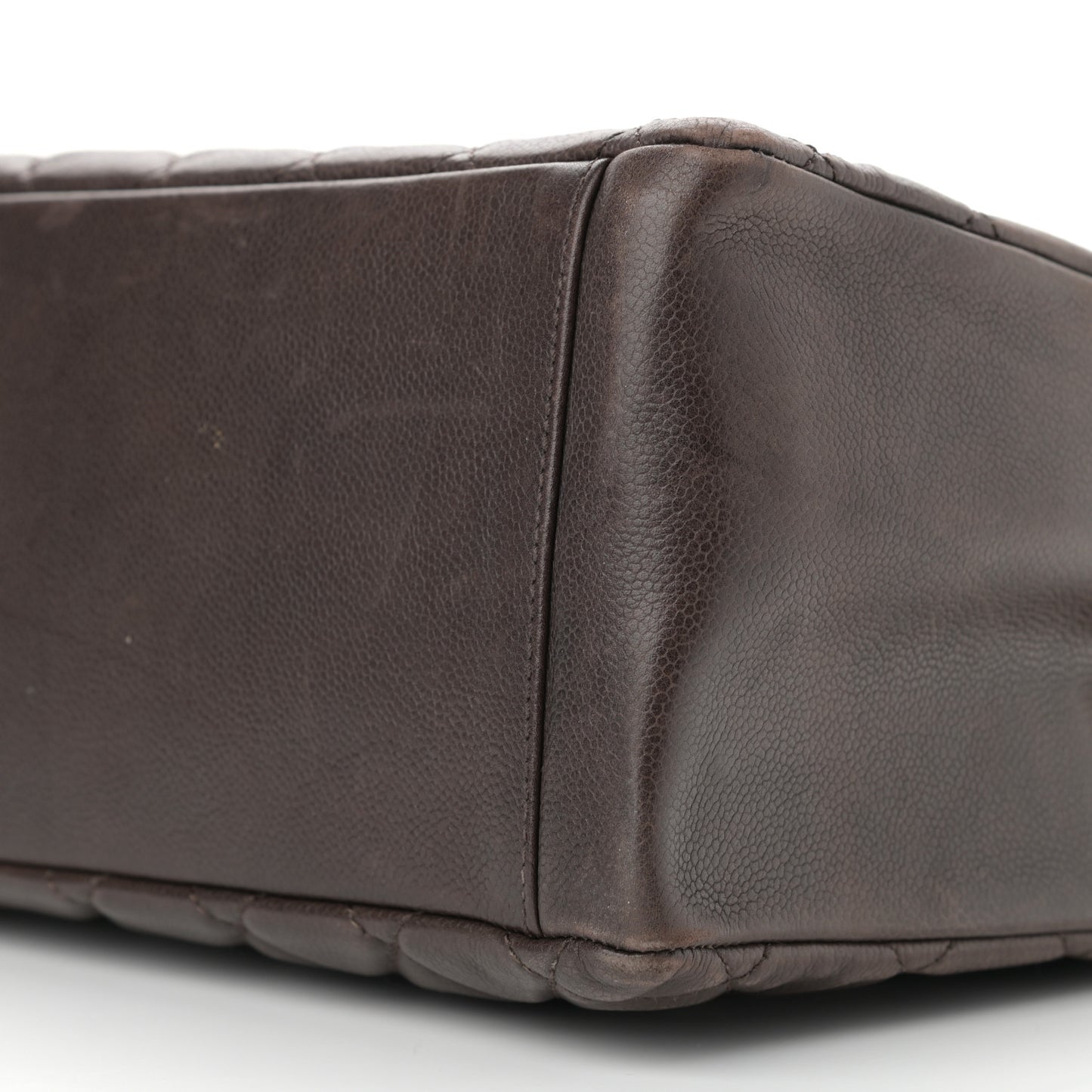 Caviar Quilted Grand Shopping Tote GST Brown