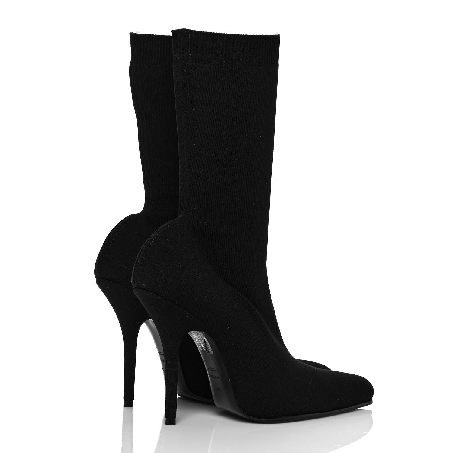 Balenciaga Jersey Crepe Round Toe Knife Booties 40 Black 4 of 7