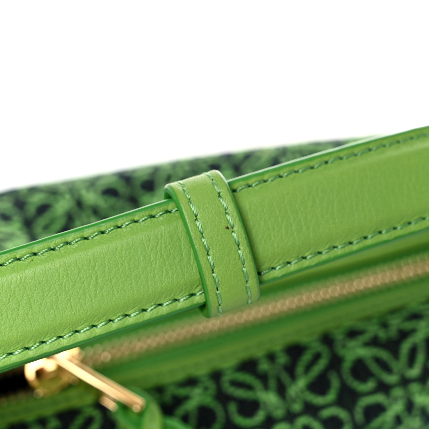 Loewe Jacquard Anagram Calfskin Small Cubi Bag Apple Green 11 of 11