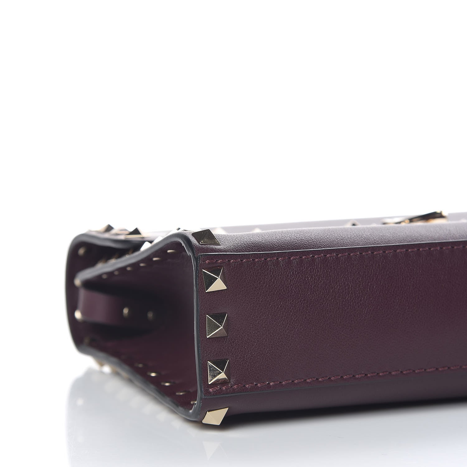 Valentino Garavani Vitello Medium Rockstud Flip Lock Crossbody Bag Rubin 5 of 8