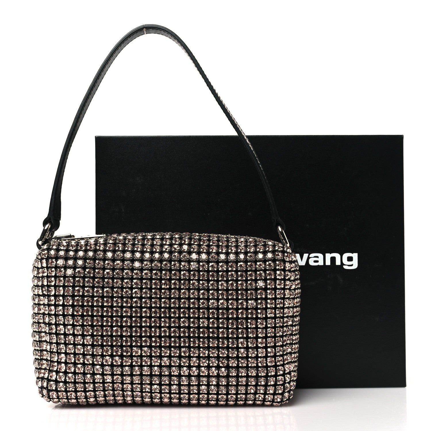Alexander Wang Mesh Crystal Rhinestone Mini Heiress Pouch Sandstone 10 of 10