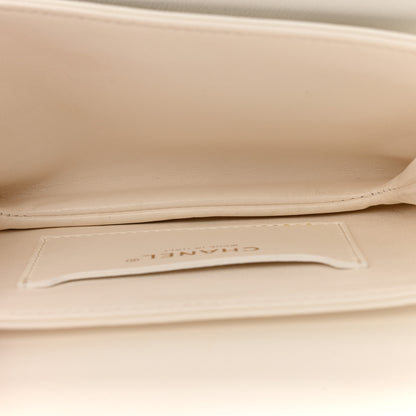 Chanel Caviar Quilted Mini Top Handle Flap White 5 of 12