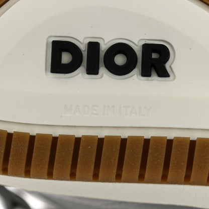 Christian Dior Smooth Calfskin Jacquard Oblique Mens B27 Mid Top Sneakers 40 Beige Blue 7 of 8