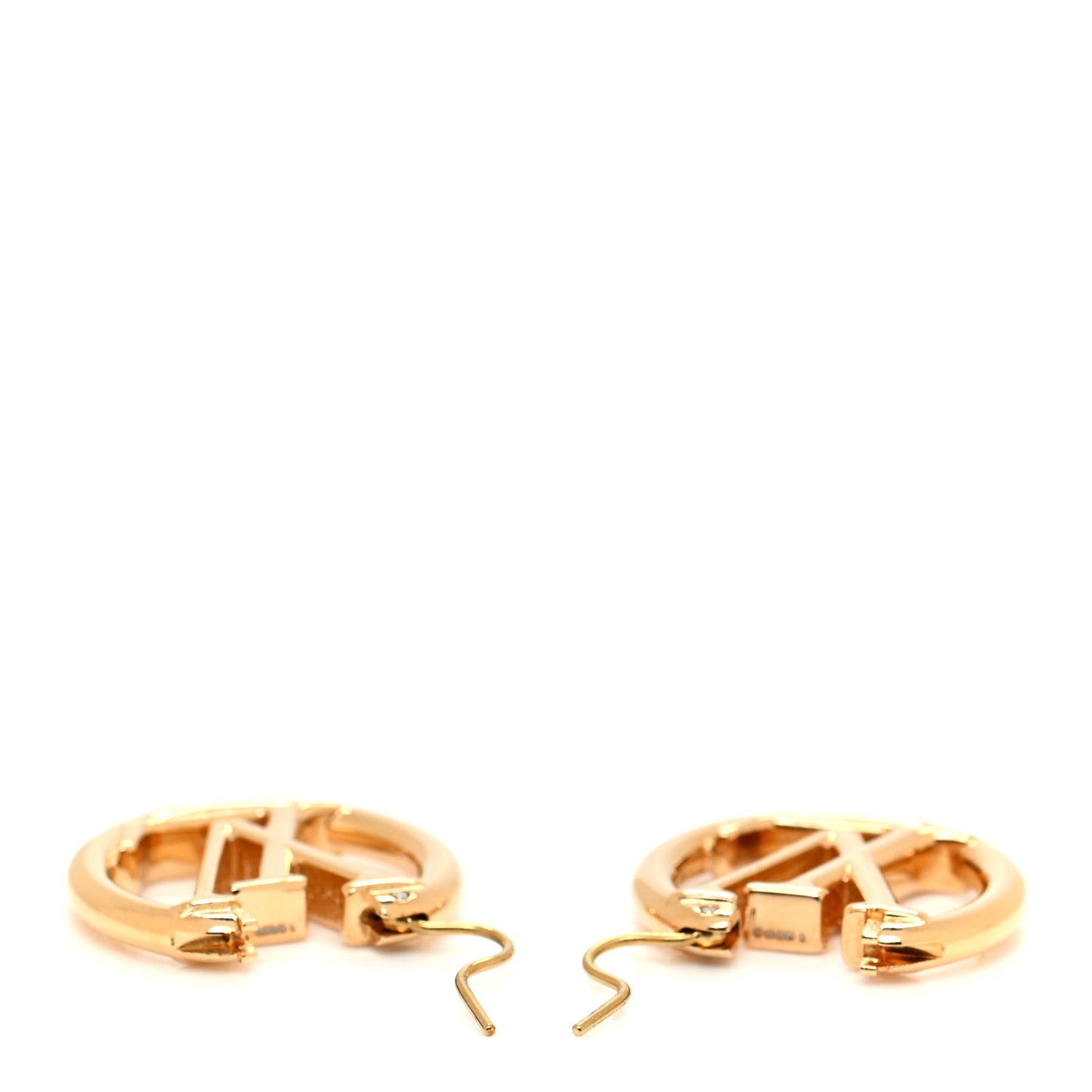 Metal Small Louise Hoop Earrings Gold