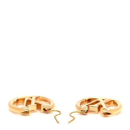 Louis Vuitton Metal Small Louise Hoop Earrings Gold 3 of 5