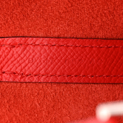 Hermes Epsom Tressage De Cuir Picotin Lock 18 PM Rouge Coeur Bleu du Nord Rouge H 7 of 15