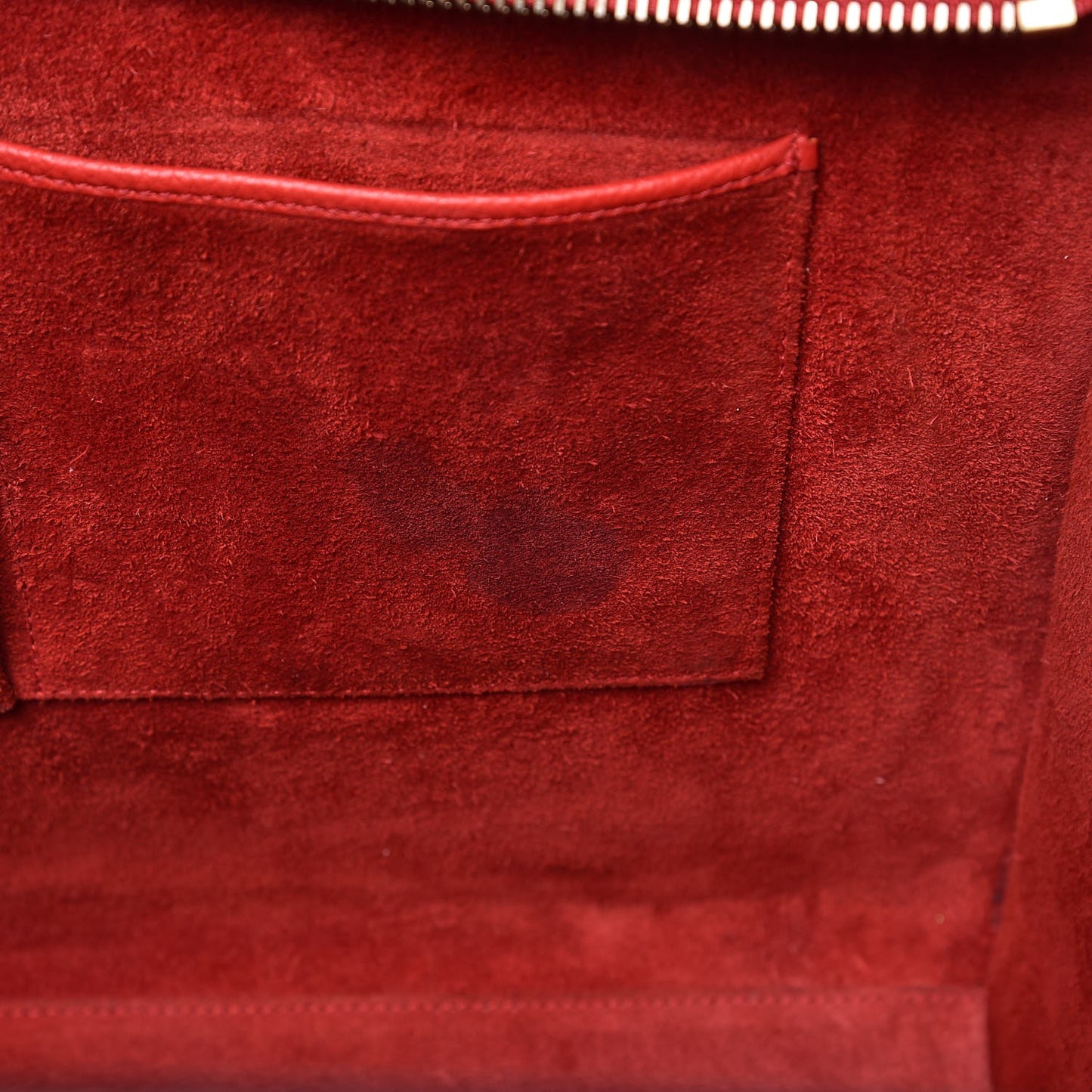 Drummed Calfskin Mini Luggage Coquelicot