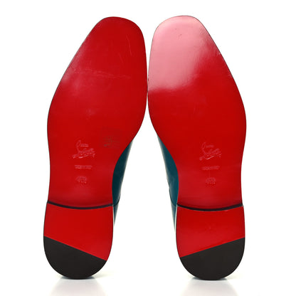 Christian Louboutin Calfskin Mens Bruno Zip Oxford 41.5 Peacock 7 of 10