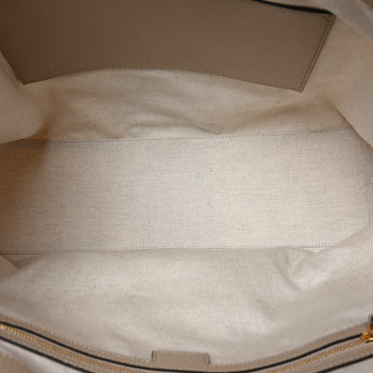 Gucci GG Supreme Monogram Textured Dollar Calfskin Web Large Ophidia Shopping Tote Beige Mystic White Oatmeal 5 of 10