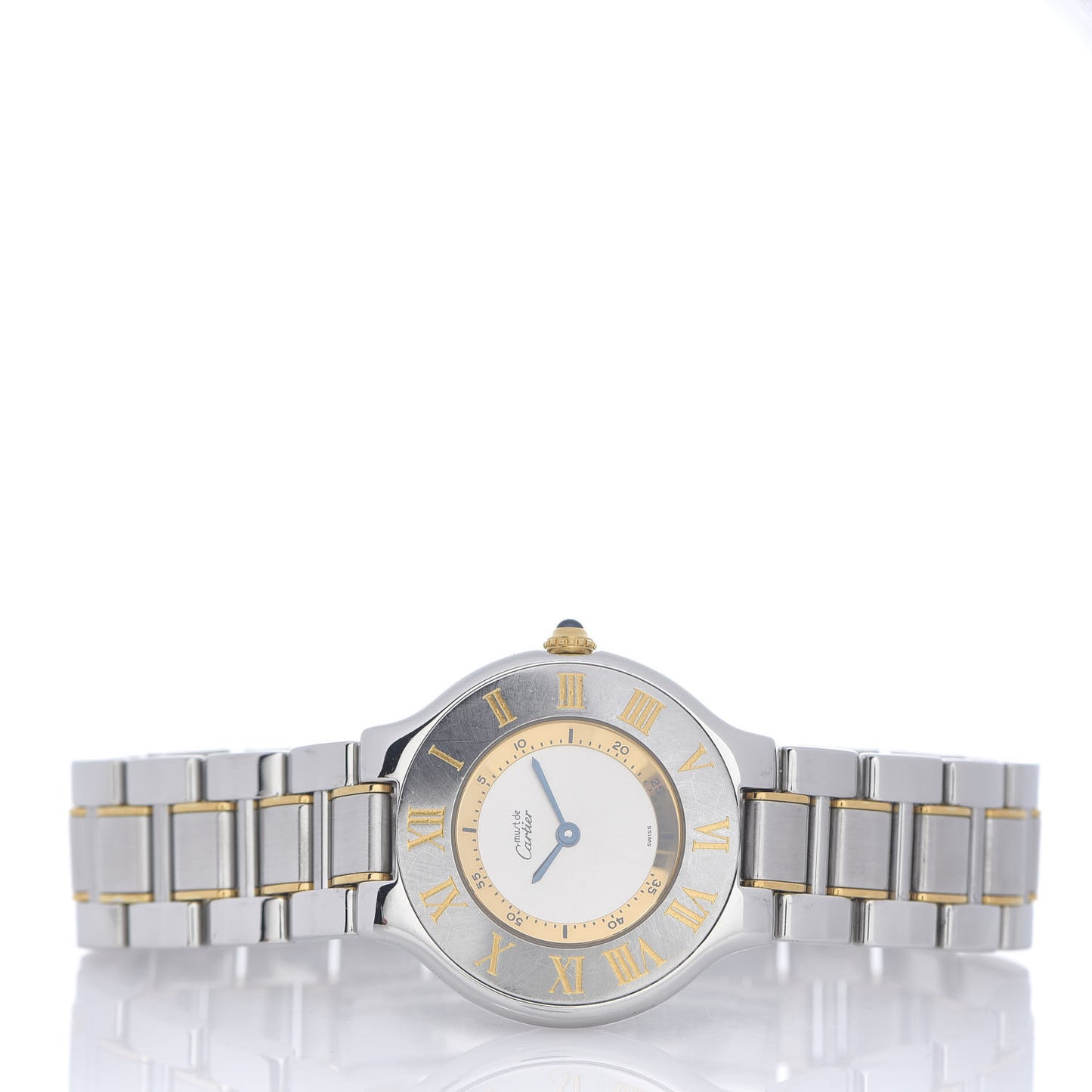 Stainless Steel 18K Yellow Gold 31mm Must De 21 Quartz Watch