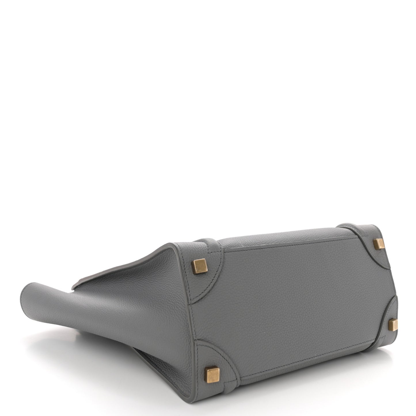 Baby Drummed Calfskin Micro Luggage Kohl