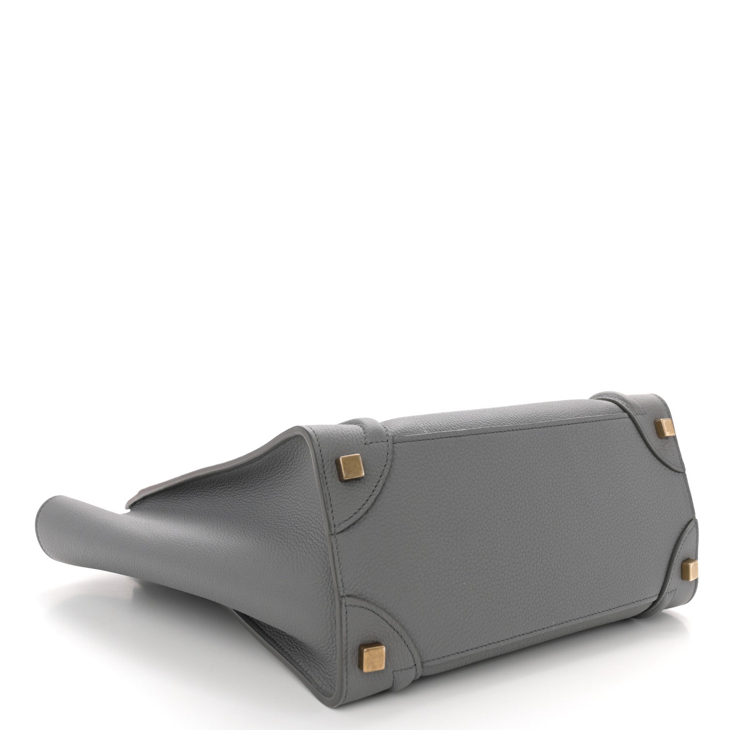 Celine Baby Drummed Calfskin Micro Luggage Kohl 4 of 9