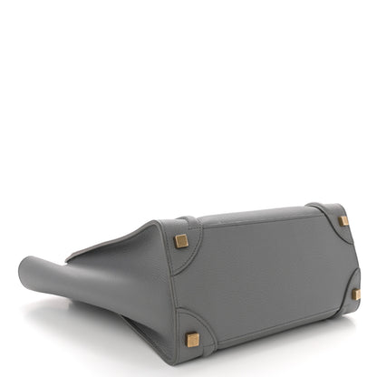 Celine Baby Drummed Calfskin Micro Luggage Kohl 4 of 9