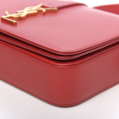 Saint Laurent Smooth Calfskin Medium Classic Monogram Universite Bag Red 9 of 14