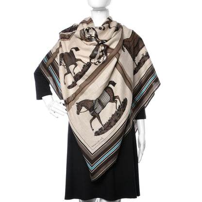 Hermes Cashmere Silk Couvertures Et Tenues de Jour Shawl 140 2 of 7