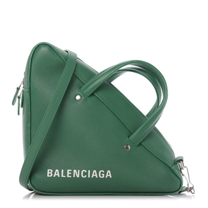 Balenciaga Shiny Day Calfskin S Triangle Duffle Vert Irlandais 1 of 9