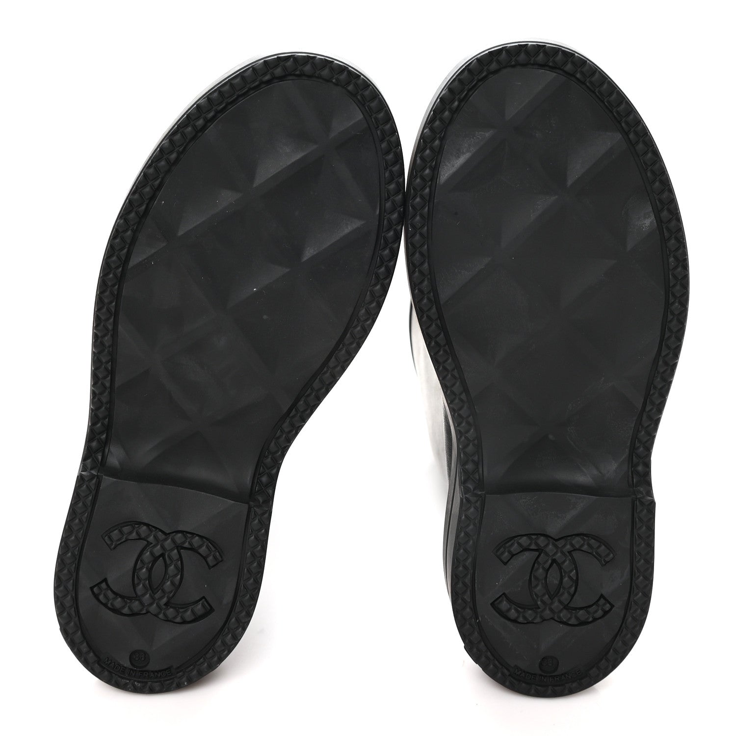 Chanel Caoutchouk CC High Boots 38 Black 6 of 9