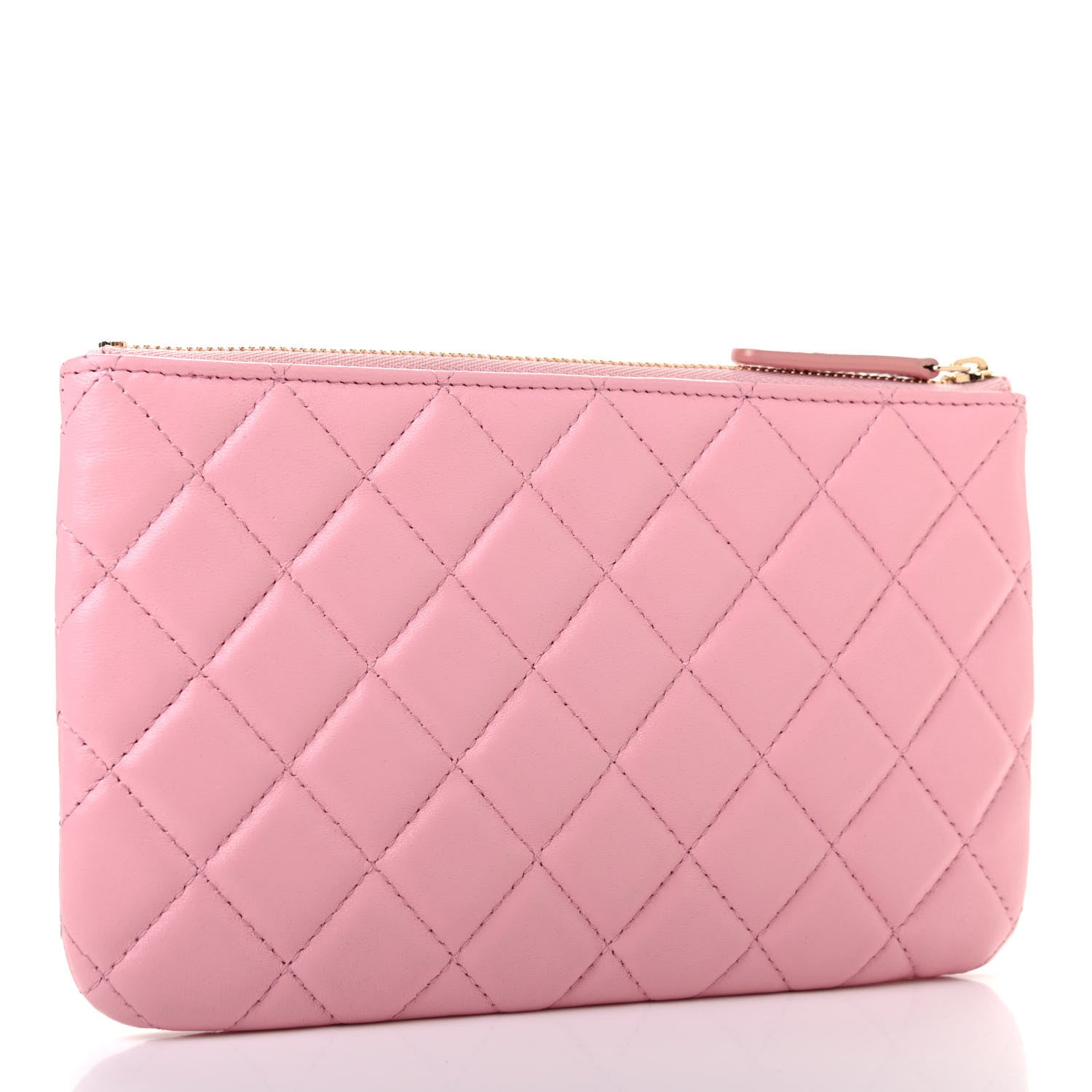 Chanel Lambskin Quilted Cosmetic Case Pink 3 of 7