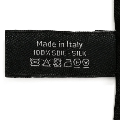 Chanel Silk Slim Bandeau Scarf Black White 4 of 4