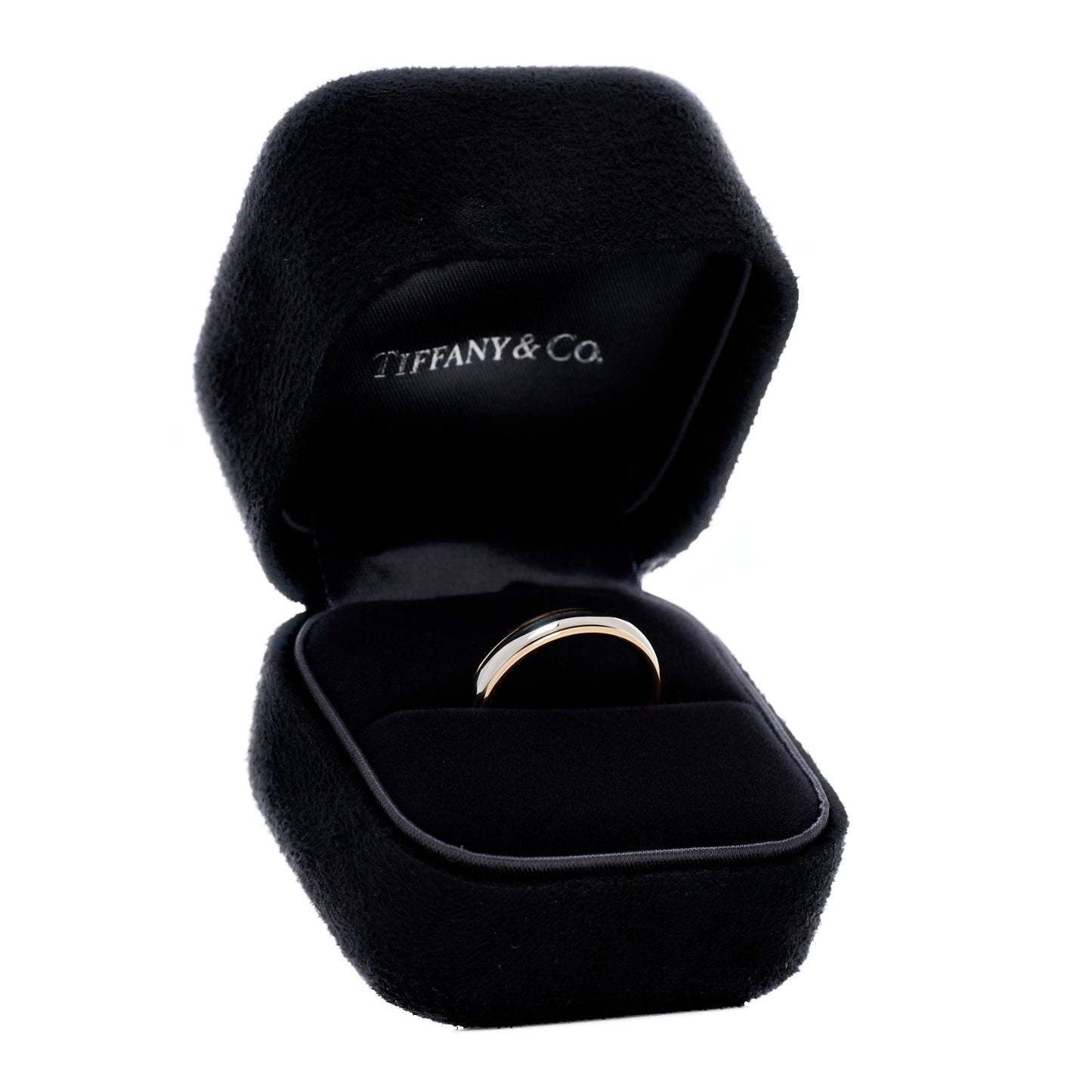 Platinum 18K Yellow Gold Lucida 4mm Band Ring 50 5.5