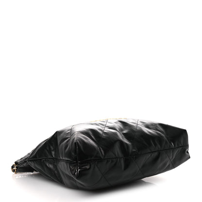 Chanel Shiny Calfskin Quilted Chanel 22 Black White 5 of 12