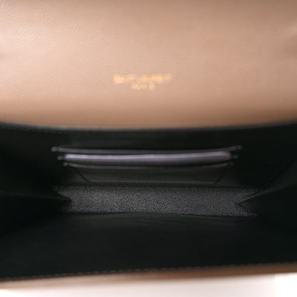 Saint Laurent Grain De Poudre Monogram Cassandra Clasp Bag Latte 5 of 10