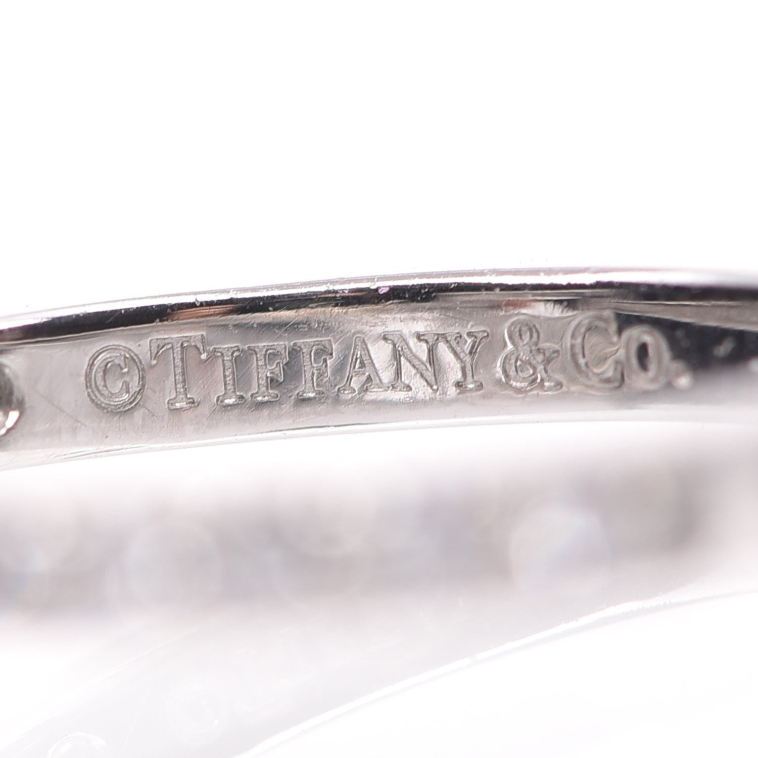 Tiffany Platinum Diamond Square Ring 49 4.75 6 of 7