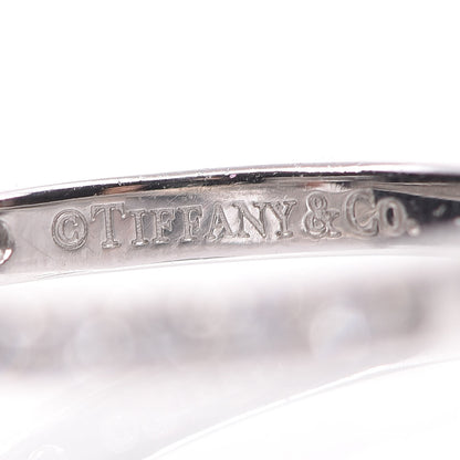 Tiffany Platinum Diamond Square Ring 49 4.75 6 of 7