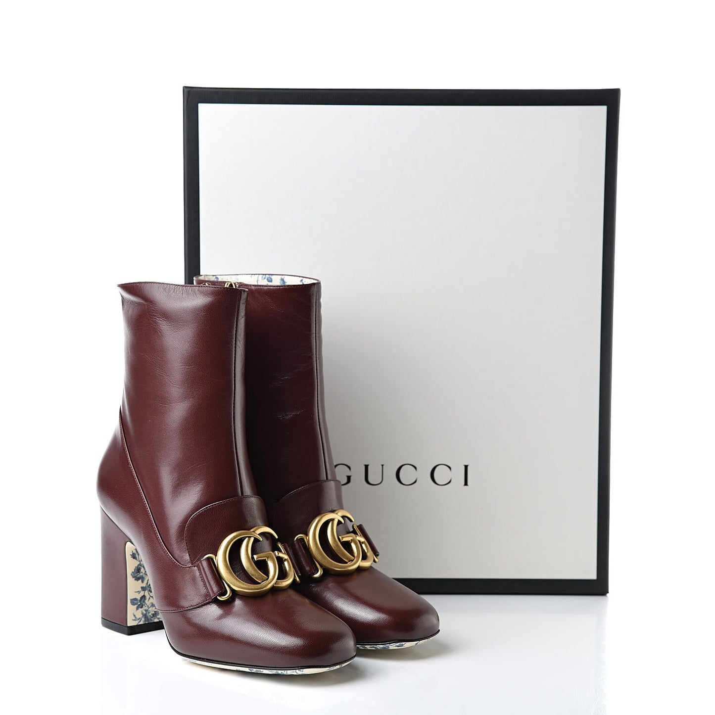 Malaga Kid GG Victoire 95mm Ankle Boots 36.5 Vintage Bordeaux