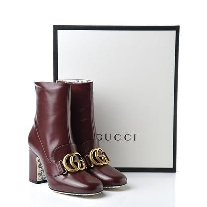 Gucci Malaga Kid GG Victoire 95mm Ankle Boots 36.5 Vintage Bordeaux 9 of 9