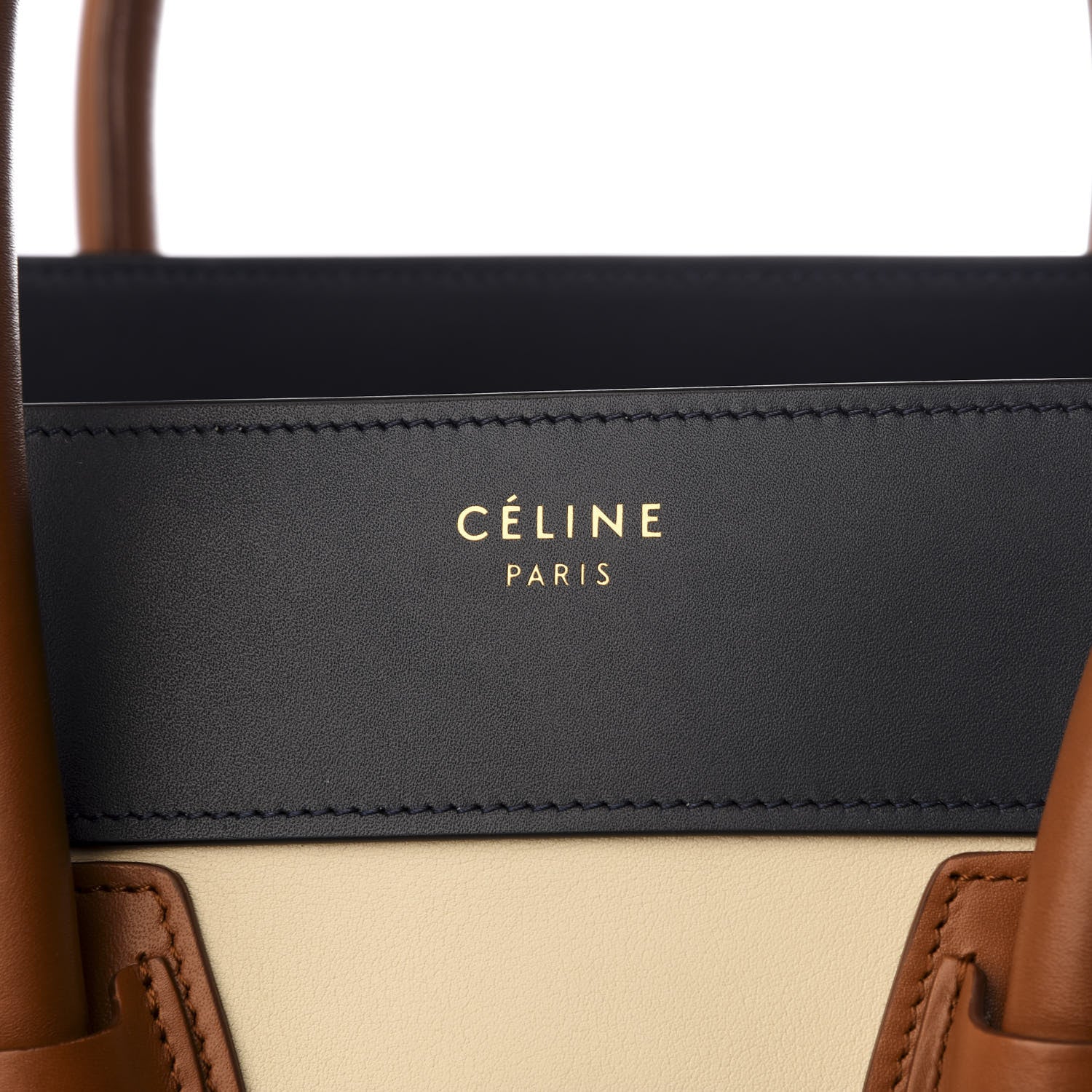 Celine Smooth Calfskin Mini Tri-Color Luggage Brown 8 of 9