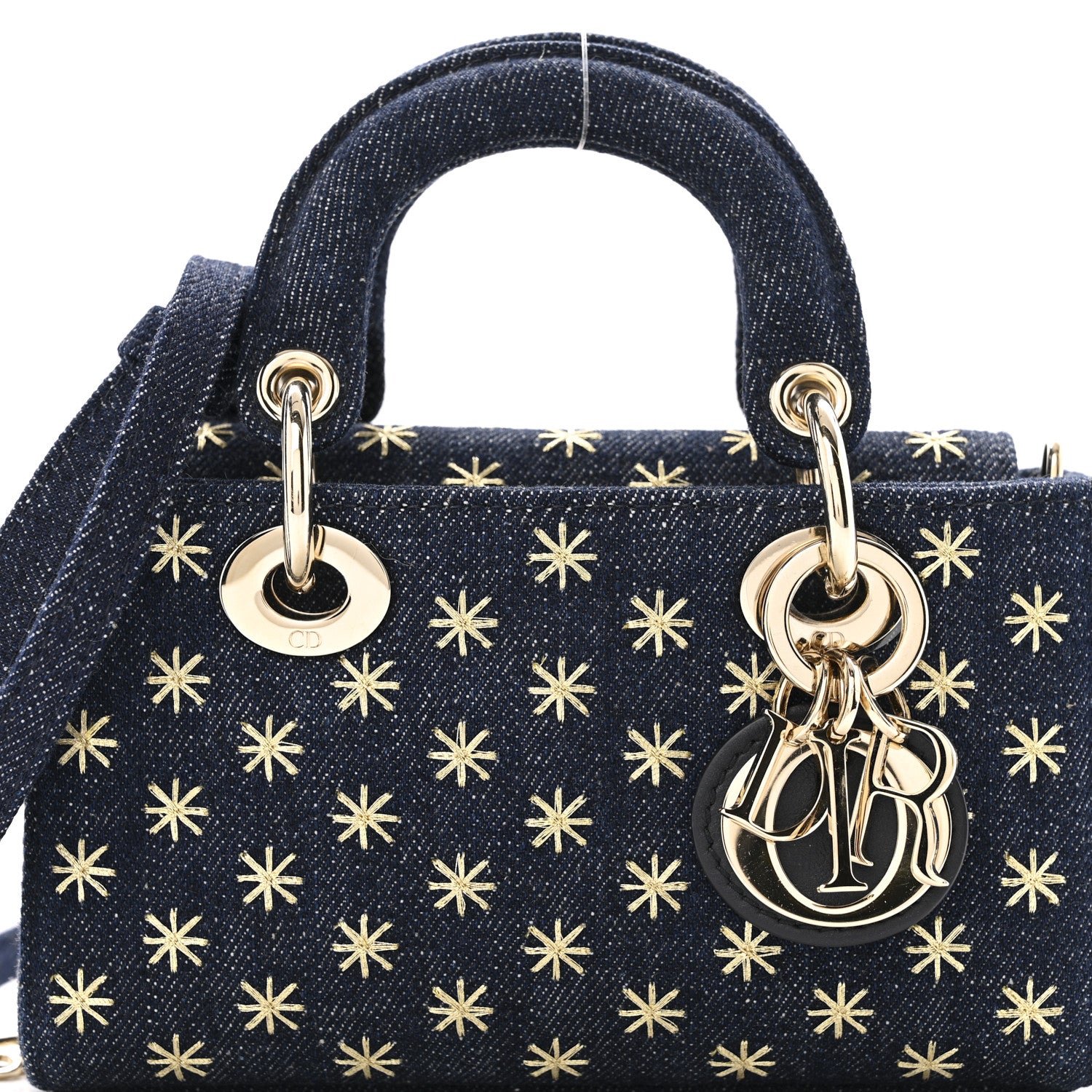 Christian Dior Denim Embroidered Star Lady D-Joy Blue 8 of 11