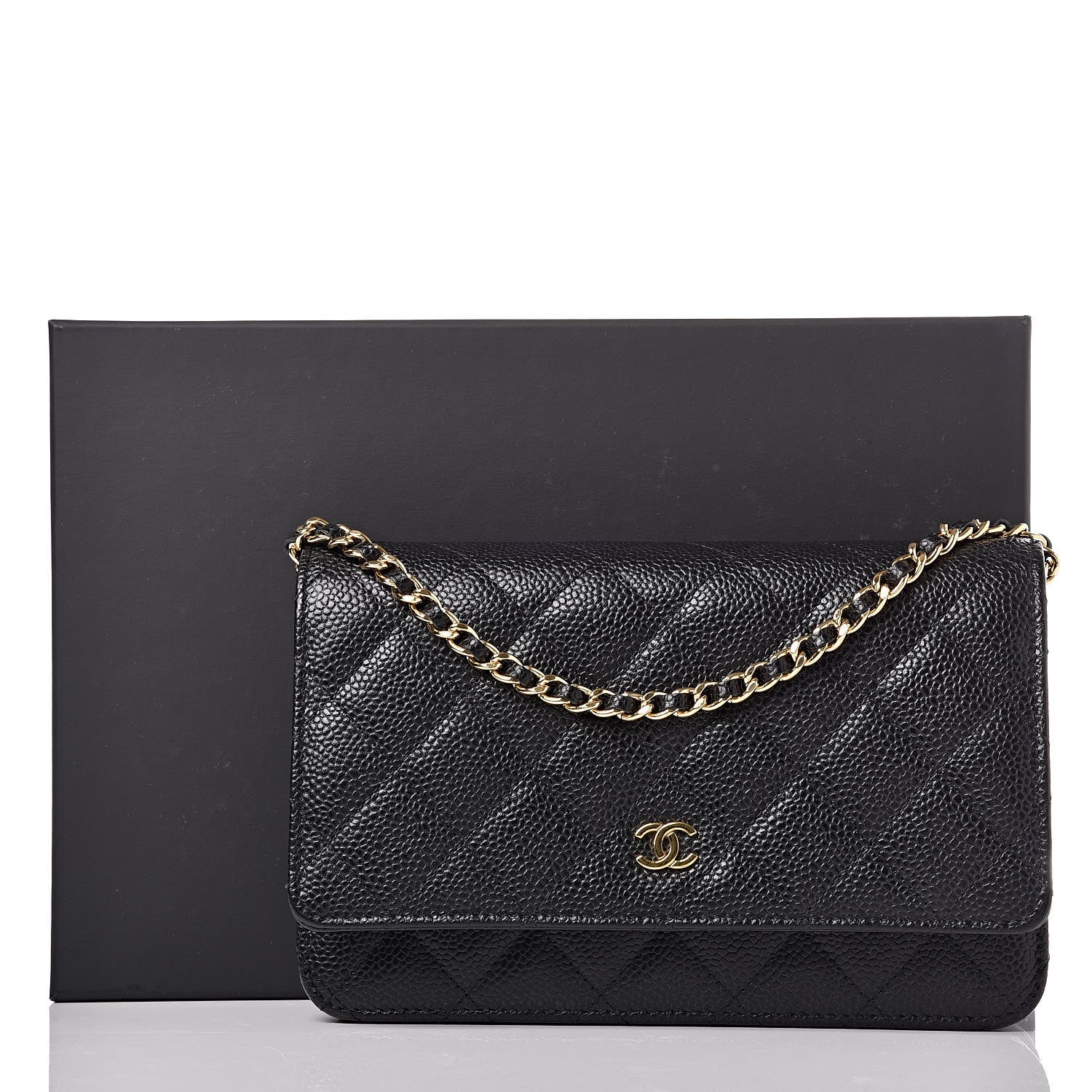 Chanel Caviar Quilted Wallet On Chain WOC Black 11 of 11