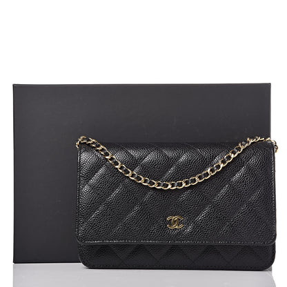 Chanel Caviar Quilted Wallet On Chain WOC Black 11 of 11