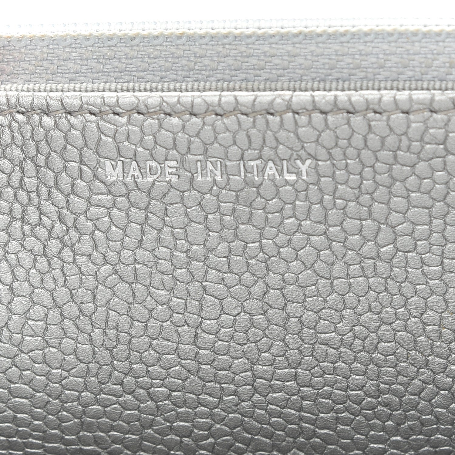 Chanel Metallic Caviar Quilted Wallet on Chain WOC Silver 7 of 10