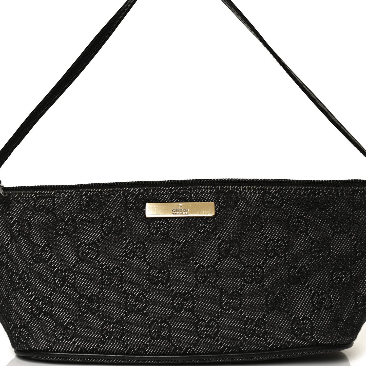 Denim Monogram Boat Pochette Black