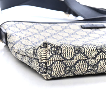 Gucci GG Plus Monogram Medium Flat Messenger Bag Navy 8 of 9