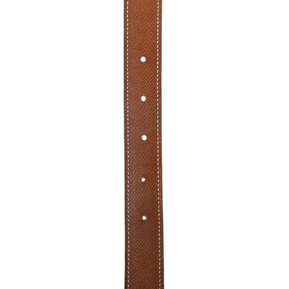 Hermes Box Courchevel 24mm Constance H Belt 75 Gold Black 5 of 10