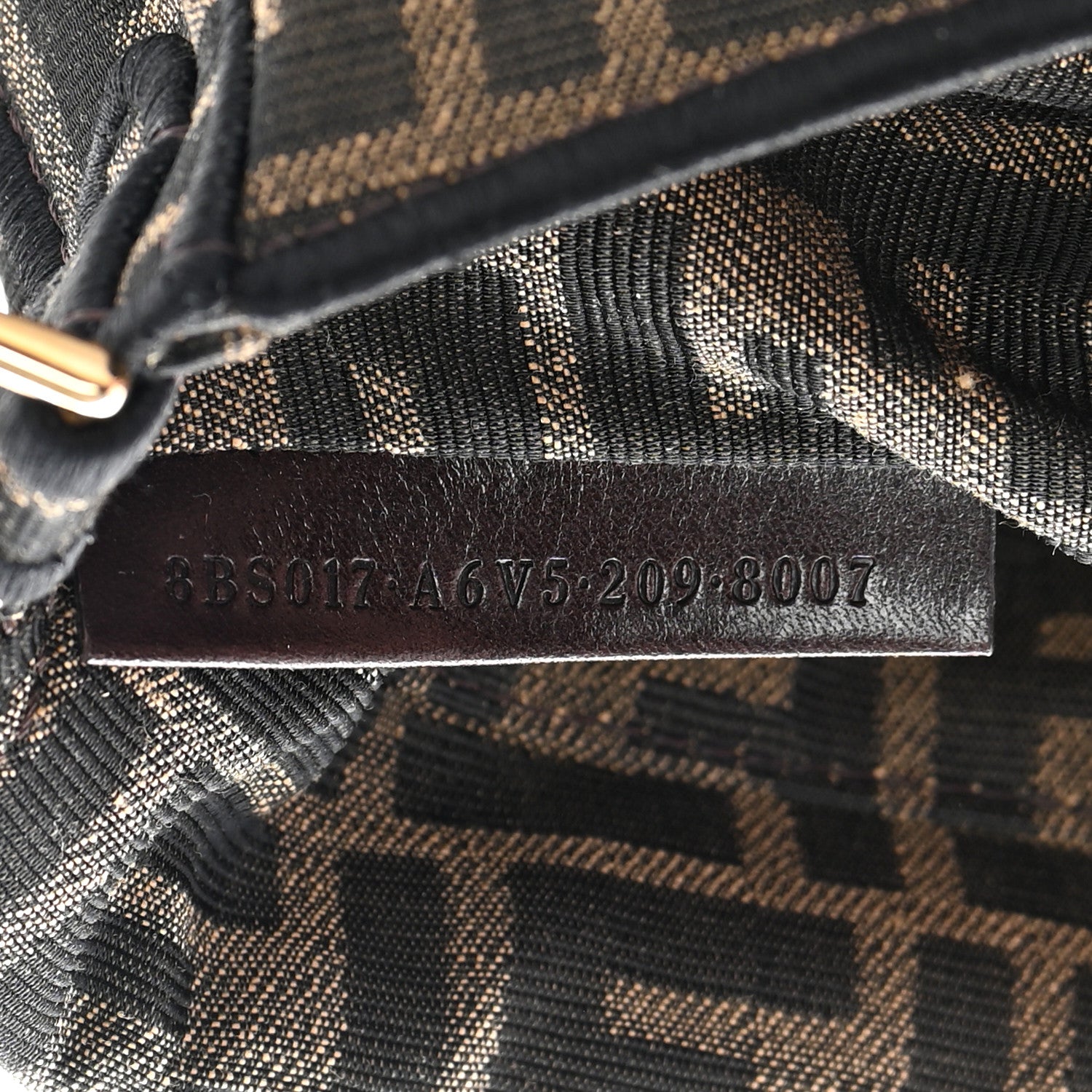 Fendi Fabric Jacquard FF 1974 Mini Baguette Tobacco Moro Black 7 of 11